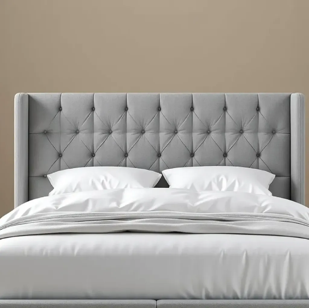 SUMBOK A01 Headboard (Light gray, 170, With Wings - مع جانبين).webp