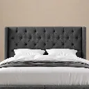 SUMBOK A01 Headboard (dark gray, 170, With Wings - مع جانبين).webp