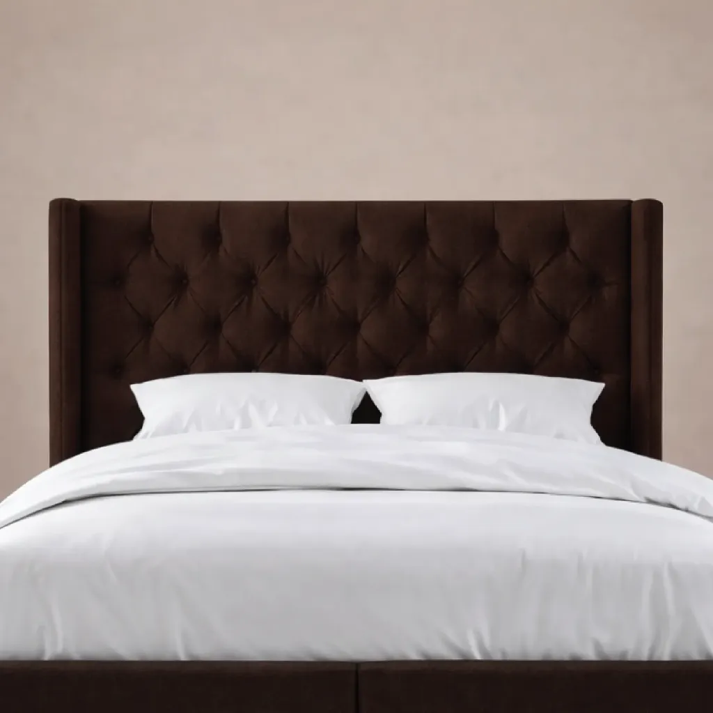 SUMBOK A01 Headboard (Brown, 170, With Wings - مع جانبين).webp