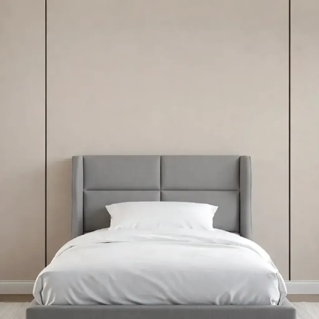 [SUMBOK-A06-Headboard482] SUMBOK A06 Headboard (Light gray, 90, With Wings - مع جانبين)