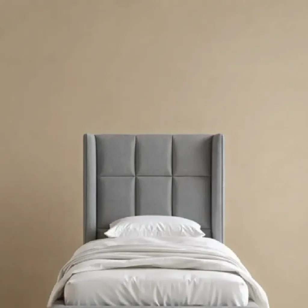 [SUMBOK-A10-Headboard728] SUMBOK A10 Headboard (Light gray, 90, With Wings - مع جانبين)